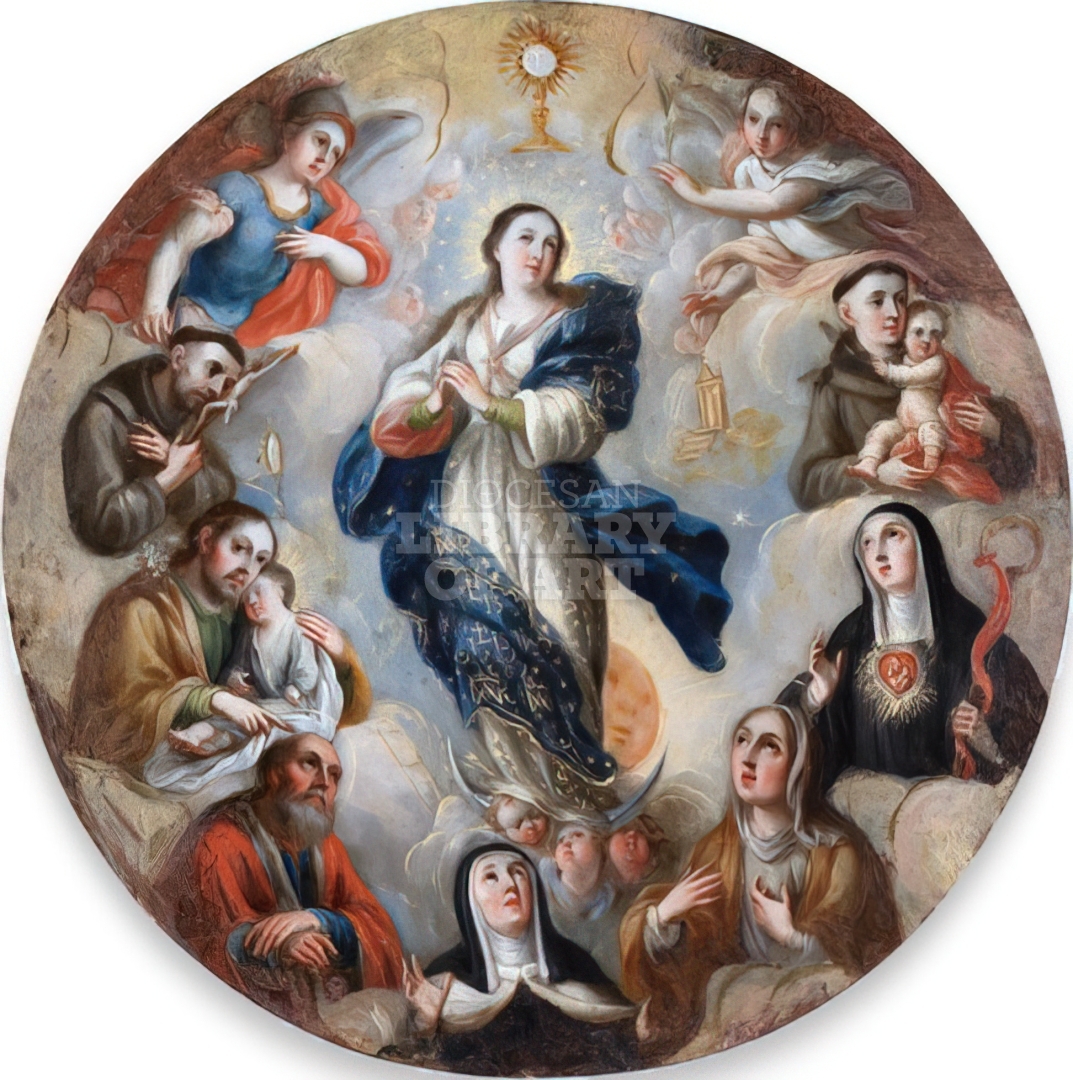 Nun’s Badge with the Immaculate Conception and Saints (Medallón de Monja Con La Inmaculada Concepción y Santos)