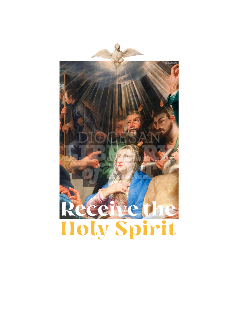 Receive The Holy Spirit Pentecost Framed : Cover