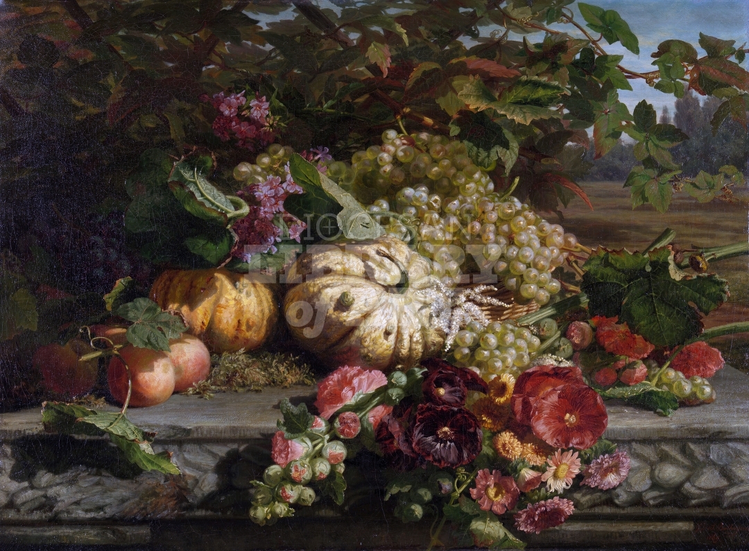 Still Life With Flowers And Fruit